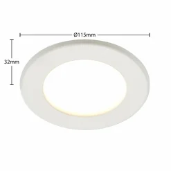 PRIOS lampe encastrable LED Cadance, blanc, 11,5cm, par 10, intensité| Spots Encastrés Led|Luminaires Led D'Intérieur