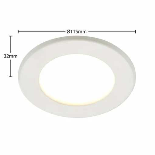 PRIOS lampe encastrable LED Cadance, blanc, 11,5cm, par 10, intensité| Spots Encastrés Led|Luminaires Led D'Intérieur