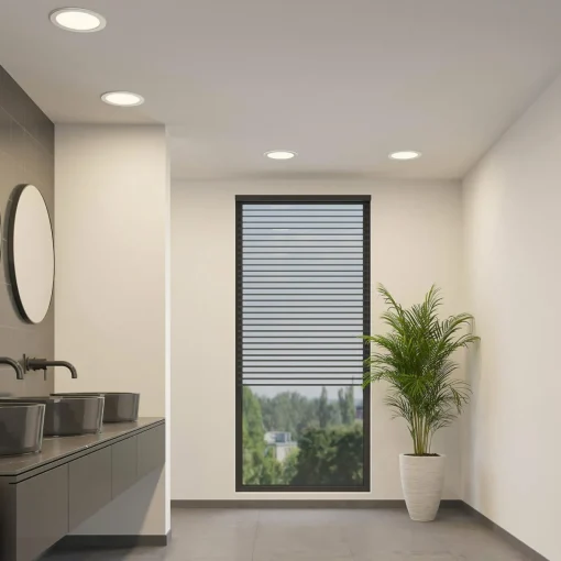 PRIOS lampe encastrable LED Cadance, argent, 22cm, 3 pièces, intensité| Spots Encastrés Led|Luminaires Led D'Intérieur