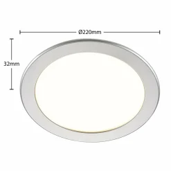 PRIOS lampe encastrable LED Cadance, argent, 22cm, 3 pièces, intensité| Spots Encastrés Led|Luminaires Led D'Intérieur