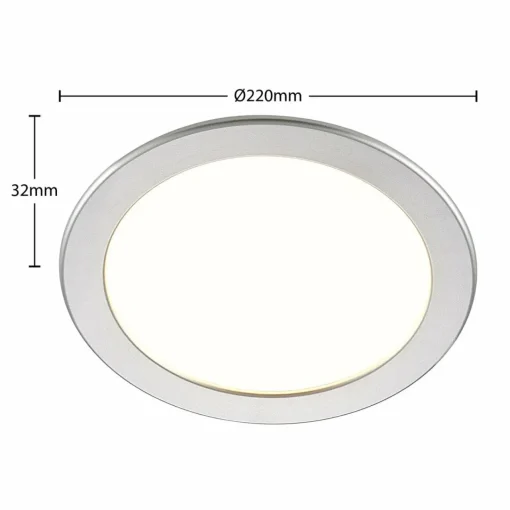 PRIOS lampe encastrable LED Cadance, argent, 22cm, 3 pièces, intensité| Spots Encastrés Led|Luminaires Led D'Intérieur