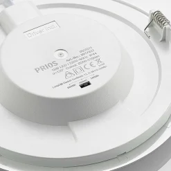 PRIOS lampe encastrable LED Cadance, argent, 22cm, 3 pièces, intensité| Spots Encastrés Led|Luminaires Led D'Intérieur