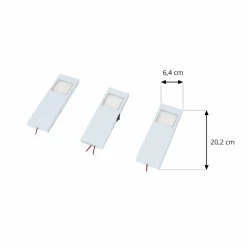 PRIOS Lorna lampe sous meuble LED acier inoxydable 3 pièces| Luminaires Led D'Intérieur