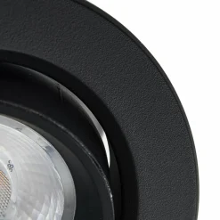 PRIOS luminaire encastrable LED Shima, noir, 9 W, 3000K, intensité variable| Spots Encastrés Led|Luminaires Led D'Intérieur