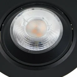 PRIOS luminaire encastrable LED Shima, noir, 9 W, 3000K, intensité variable| Spots Encastrés Led|Luminaires Led D'Intérieur