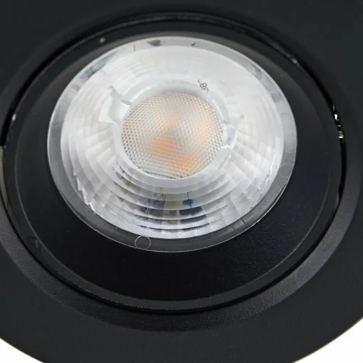 PRIOS luminaire encastrable LED Shima, noir, 9 W, 3000K, intensité variable| Spots Encastrés Led|Luminaires Led D'Intérieur