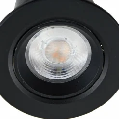 PRIOS luminaire encastrable LED Shima, noir, 7 W, 3000K, intensité variable| Spots Encastrés Led|Luminaires Led D'Intérieur