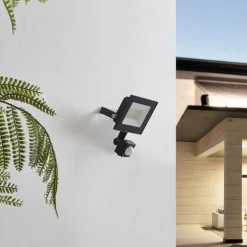 PRIOS Maikel Projecteur d'extérieur LED, 20W, 1500lm, aluminium, capteur| Appliques Murales Led|Appliques Murales
