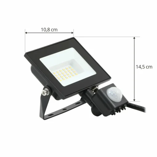 PRIOS Maikel Projecteur d'extérieur LED, 20W, 1500lm, aluminium, capteur| Appliques Murales Led|Appliques Murales
