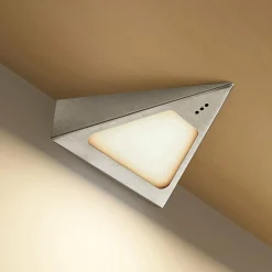 PRIOS Odia lampe sous meuble LED, inox, 2 lampes| Luminaires Led D'Intérieur