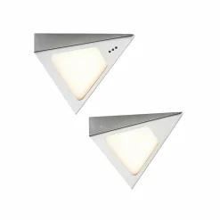 PRIOS Odia lampe sous meuble LED, inox, 2 lampes| Luminaires Led D'Intérieur