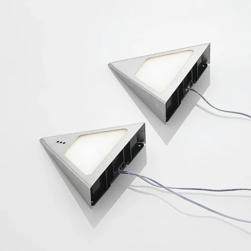 PRIOS Odia lampe sous meuble LED, inox, 2 lampes| Luminaires Led D'Intérieur