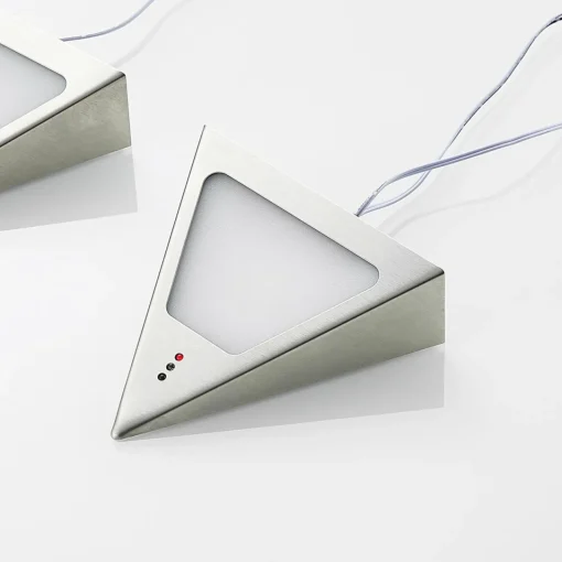 PRIOS Odia lampe sous meuble LED, inox, 2 lampes| Luminaires Led D'Intérieur