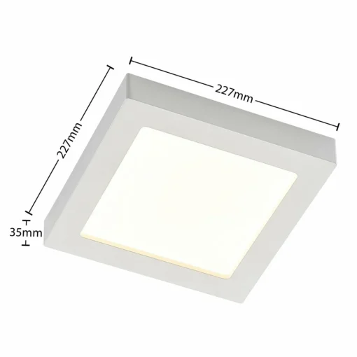 PRIOS Plafonnier LED Alette, blanc, 22,7 cm 24W, intensité variable| Luminaires Led D'Intérieur