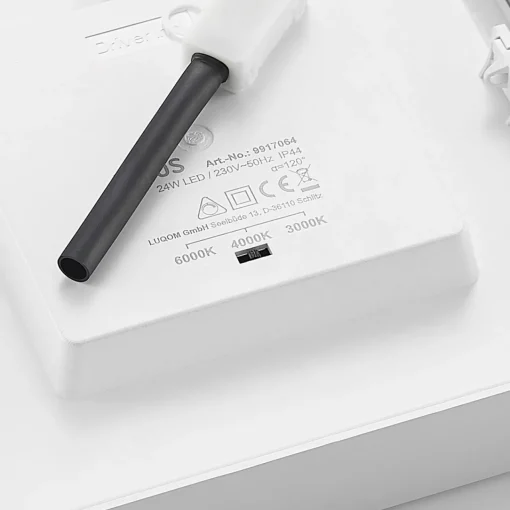PRIOS Plafonnier LED Alette, blanc, 22,7 cm 24W, intensité variable| Luminaires Led D'Intérieur