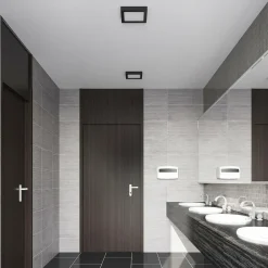 PRIOS Plafonnier LED Alette, noir, 24 W, CCT, intensité variable| Plafonniers Led|Plafonniers