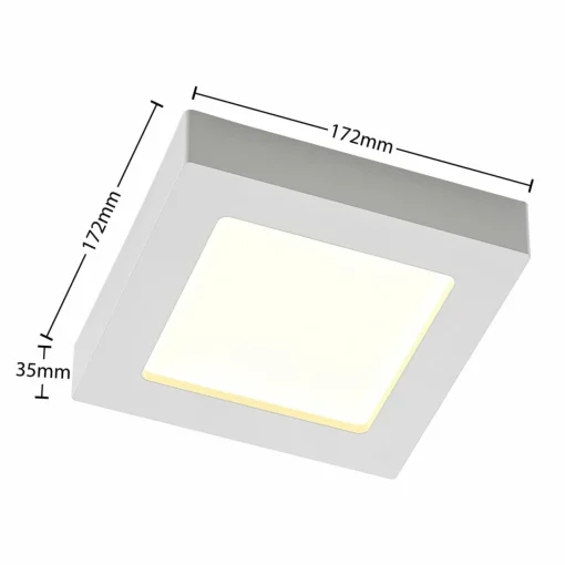 PRIOS Plafonnier LED Alette, blanc, 17,2 cm, intensité variable| Plafonniers Led|Plafonniers
