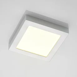 PRIOS Plafonnier LED Alette, argent, 22,7cm, 24W, intensité variable| Plafonniers Led|Plafonniers