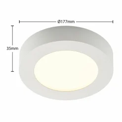 PRIOS Plafonnier LED Edwina, blanc, 17,7 cm, intensité variable| Luminaires Led D'Intérieur