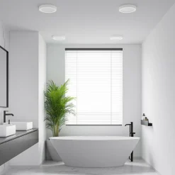 PRIOS Plafonnier LED Edwina, blanc, 24,5 cm, intensité variable| Plafonniers Led|Plafonniers