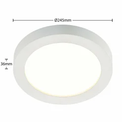 PRIOS Plafonnier LED Edwina, blanc, 24,5 cm, intensité variable| Plafonniers Led|Plafonniers