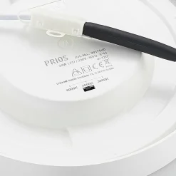 PRIOS Plafonnier LED Edwina, blanc, 24,5 cm, intensité variable| Plafonniers Led|Plafonniers