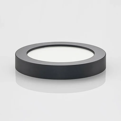 PRIOS Plafonnier LED Edwina, noir, 22,6 cm, CCT, intensité variable| Plafonniers Led|Plafonniers