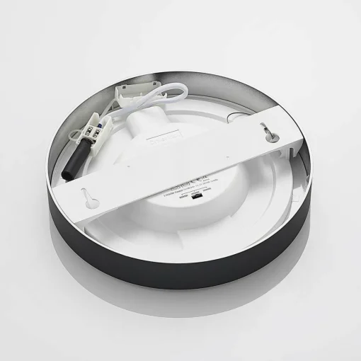 PRIOS Plafonnier LED Edwina, noir, 22,6 cm, CCT, intensité variable| Plafonniers Led|Plafonniers