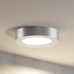 PRIOS Plafonnier LED Edwina, argent, 17,7cm, 2 pièces, intensité variable| Plafonniers Led|Plafonniers