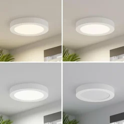 PRIOS Plafonnier LED Edwina, blanc, 24,5 cm, 3 pièces, intensité variable| Plafonniers Led|Plafonniers