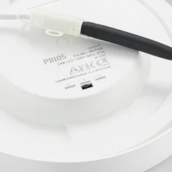 PRIOS Plafonnier LED Edwina, blanc, 24,5 cm, 3 pièces, intensité variable| Plafonniers Led|Plafonniers