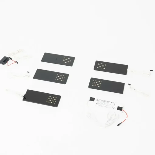 PRIOS Rixa lampe sous meuble LED noire 5 pièces| Luminaires Led D'Intérieur