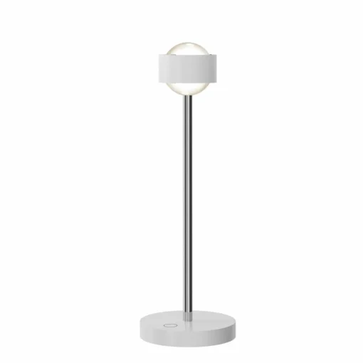 Top Light Puk! 80 Eye Table LED, mates, blanc mat/chromé| Lampes À Poser Led|Lampes À Poser Et Lampes De Table