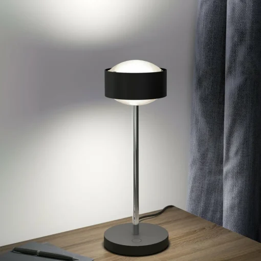 Top Light Puk! 120 Eye Table LED, mates, noir/chromé| Lampes À Poser Led|Lampes À Poser Et Lampes De Table