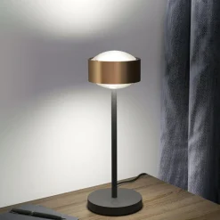 Top Light Puk! 120 Eye Table LED, mates, cuivré/noir| Lampes À Poser Led|Lampes À Poser Et Lampes De Table