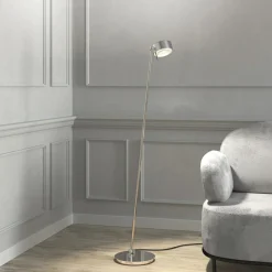 Top Light Puk! 120 Floor LED claires/mates, chromé| Lampadaires Led|Lampadaires