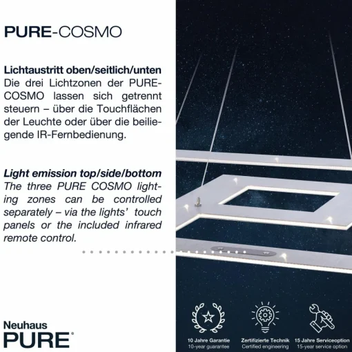 PURE Cosmo suspension LED 121x84,5 cm| Suspensions Led|Suspensions