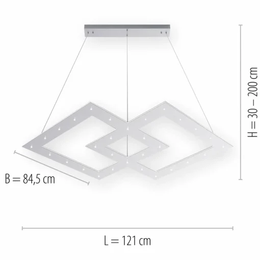 PURE Cosmo suspension LED 121x84,5 cm| Suspensions Led|Suspensions