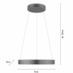 PURE E-Clipse suspension LED, CCT, gris| Suspensions Led|Suspensions