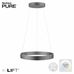 PURE E-Clipse suspension LED, CCT, gris| Suspensions Led|Suspensions