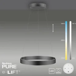 PURE E-Clipse suspension LED, CCT, gris| Suspensions Led|Suspensions