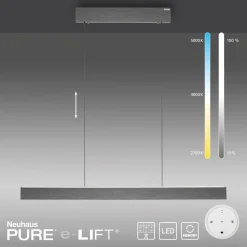 PURE E-Motion suspension linéaire LED, CCT, gris| Suspensions Led|Suspensions