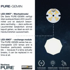 PURE Gemin plafonnier LED à 6 lampes mélange| Plafonniers Led|Plafonniers