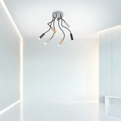 PURE Gemin plafonnier LED à 6 lampes mélange| Plafonniers Led|Plafonniers