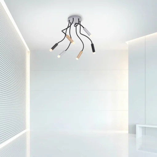 PURE Gemin plafonnier LED à 6 lampes mélange| Plafonniers Led|Plafonniers