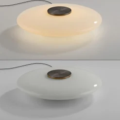 PURE Lampe de table LED Vitrum brun/opale, verre/aluminium variateur| Lampes À Poser Led|Lampes À Poser Et Lampes De Table