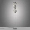 PURE Lampe sur pied LED Popup, gris Aluminium/Verre Variateur à intensité| Lampadaires Led|Lampadaires