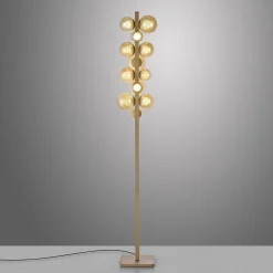 PURE Lampe sur pied LED Popup bronze Aluminium/Verre Variateur à intensité| Lampadaires Led|Lampadaires