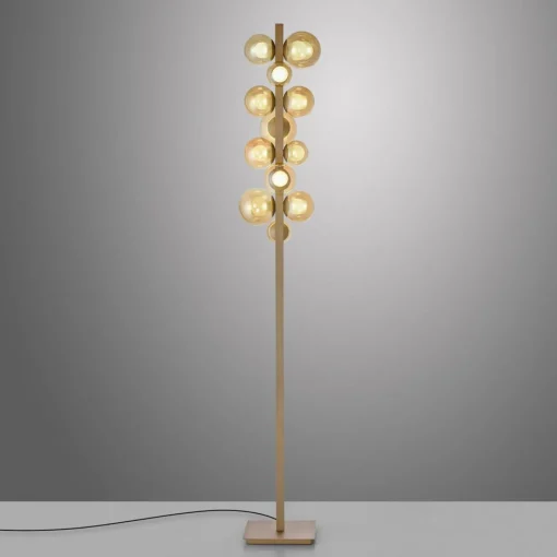 PURE Lampe sur pied LED Popup bronze Aluminium/Verre Variateur à intensité| Lampadaires Led|Lampadaires