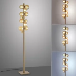 PURE Lampe sur pied LED Popup bronze Aluminium/Verre Variateur à intensité| Lampadaires Led|Lampadaires